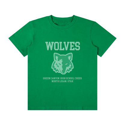Green on Green Wolves Tee