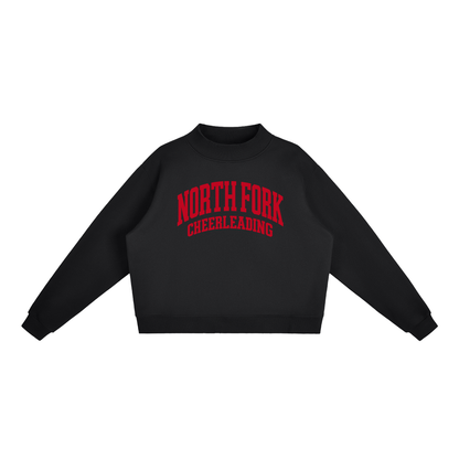 Basic 2 North Fork Essential Fleece Mock-Neck Crew Sweatshirt (printed)
