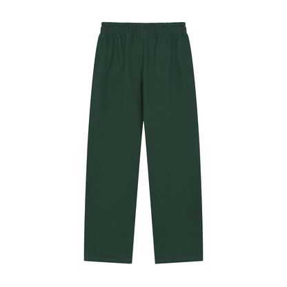 Solid Color Straight-Leg Sweatpants