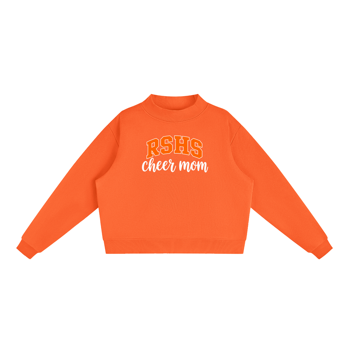 Cheer Mom Rock Springs Essential Fleece Mock-Neck Crew Sweatshirt (printed)