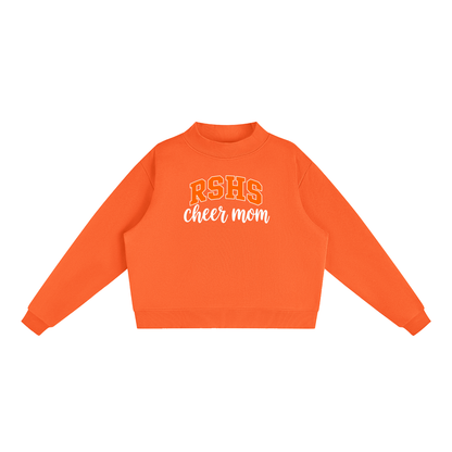 Cheer Mom Rock Springs Essential Fleece Mock-Neck Crew Sweatshirt (printed)
