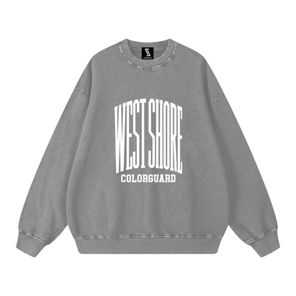 Basic 3 West Shore Snow Washed Oversized Sweatshirt