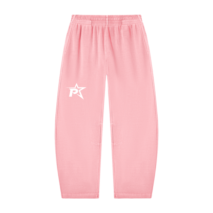 Unisex Vintage Washed Barrel Leg Sweatpants