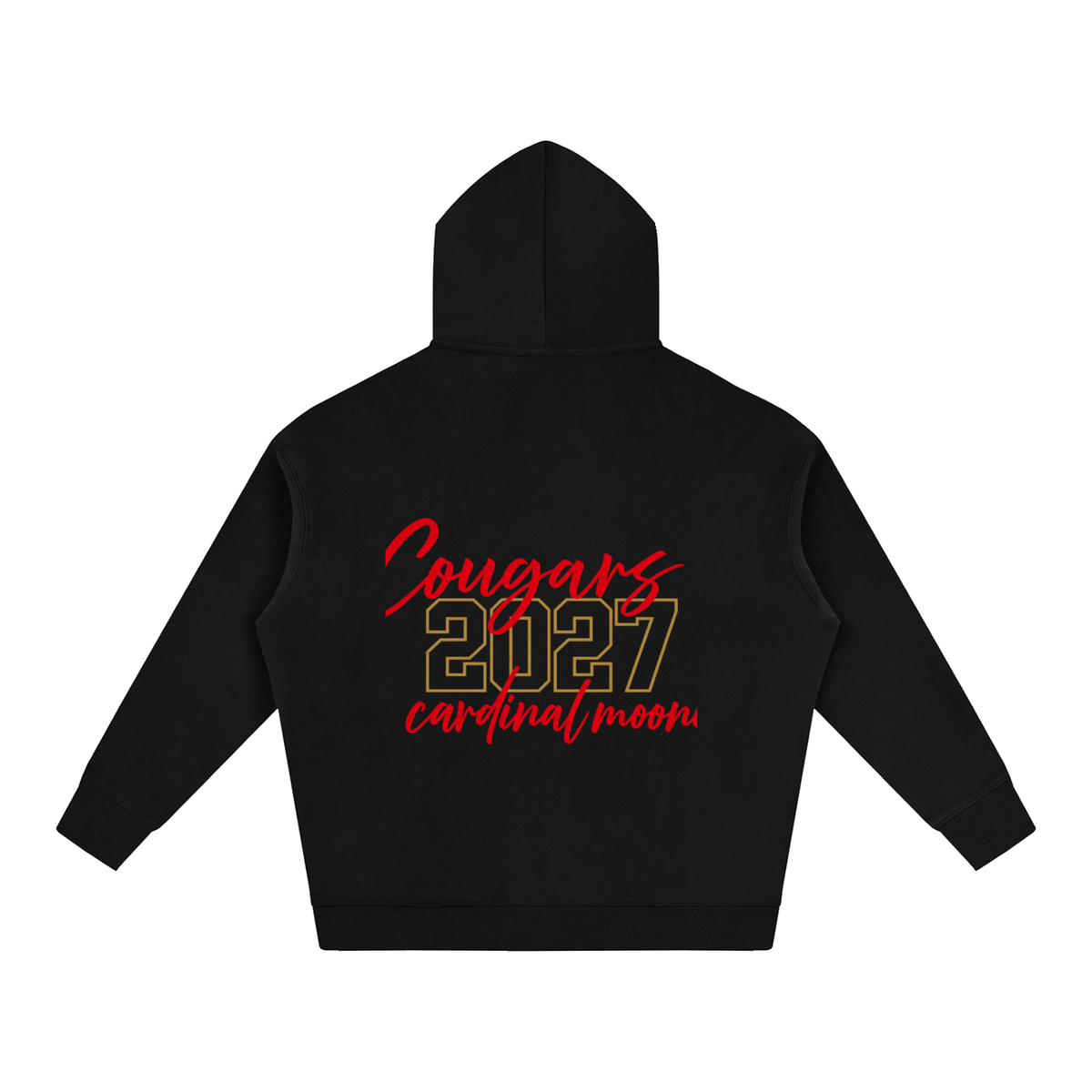 Cursive Front Cardinal Mooney Oversize Fleeced Hoodie