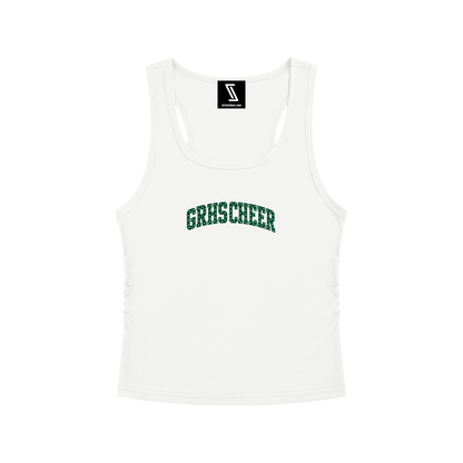 Polka Dot Green River Women’s Ruched Tank Top