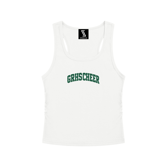 Polka Dot Green River Women’s Ruched Tank Top