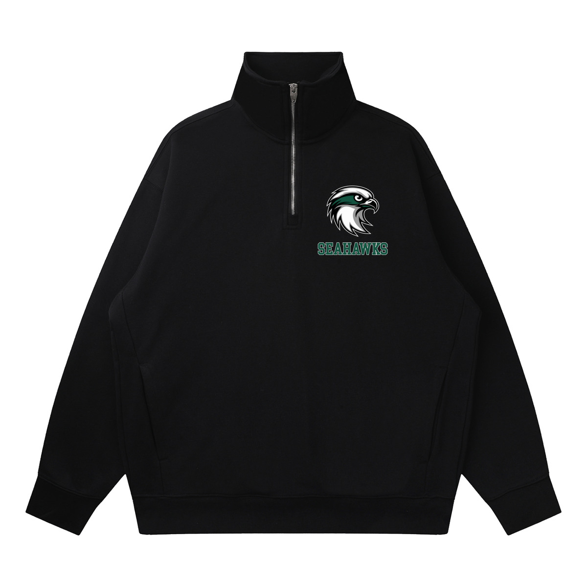 HAWKS Quarter-Zip Drop Shoulder Sweatshirt