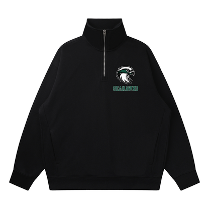 HAWKS Quarter-Zip Drop Shoulder Sweatshirt