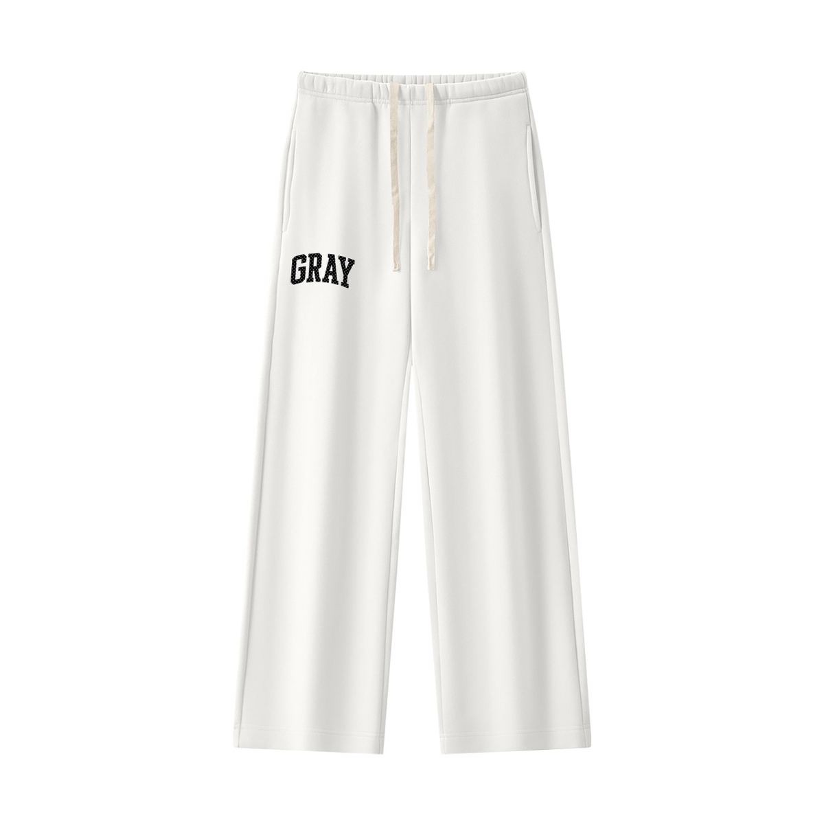 Gray Polka Women's Straight Leg Fleece Sweatpants