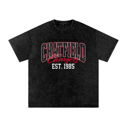 Vintage Chatfield Snow Washed Oversized Cotton T-Shirt