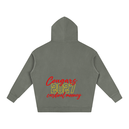 Cursive Front Cardinal Mooney Oversize Fleeced Hoodie