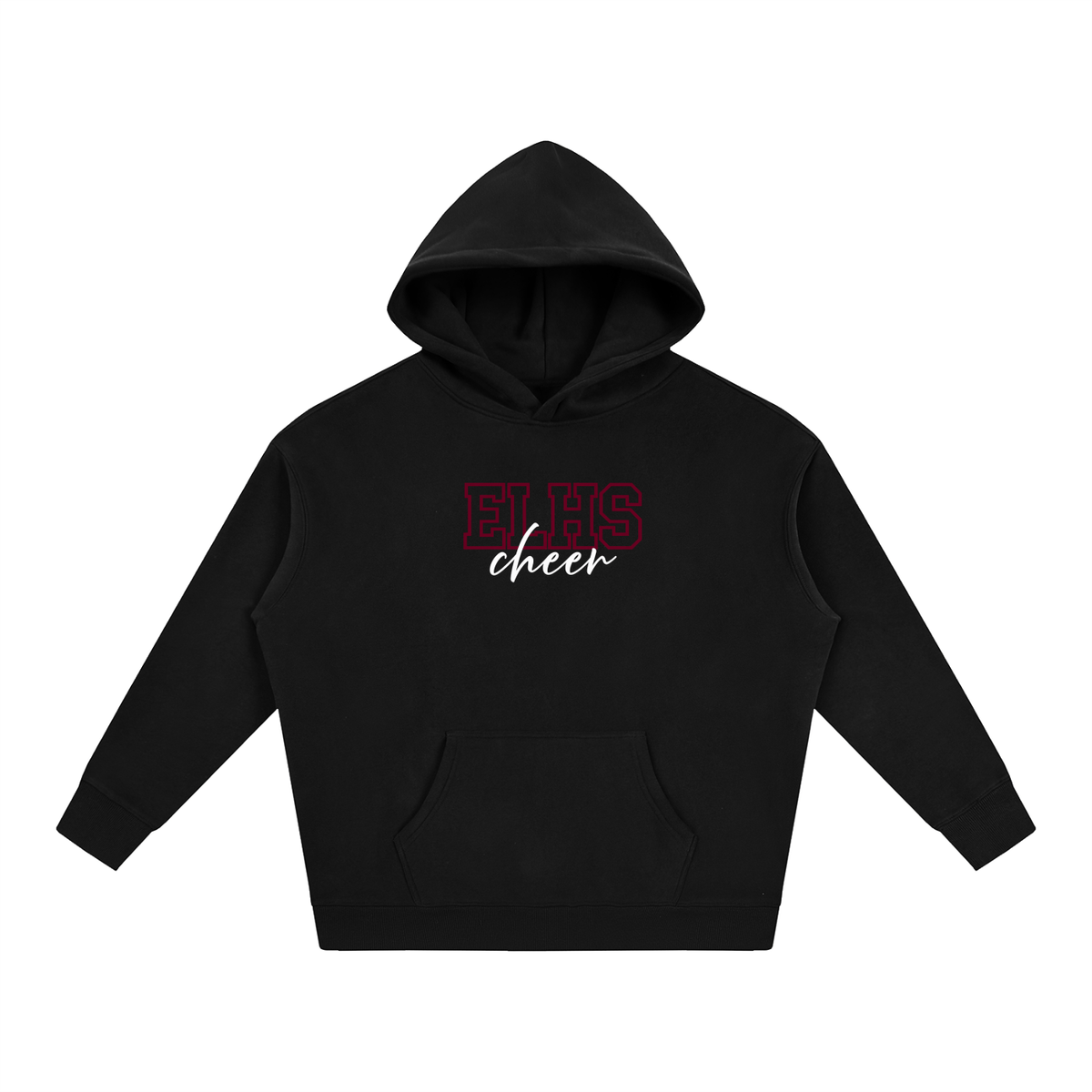Cursive Front East Lyme Oversize Fleeced Hoodie