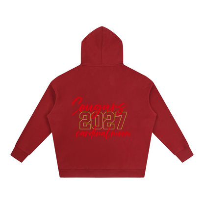 Cursive Front Cardinal Mooney Oversize Fleeced Hoodie