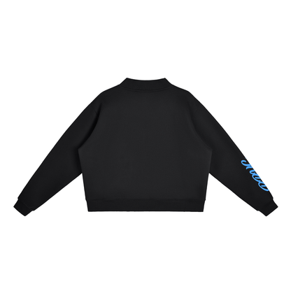 GINGHAM EAGLES Essential Fleece Mock-Neck Crew Sweatshirt