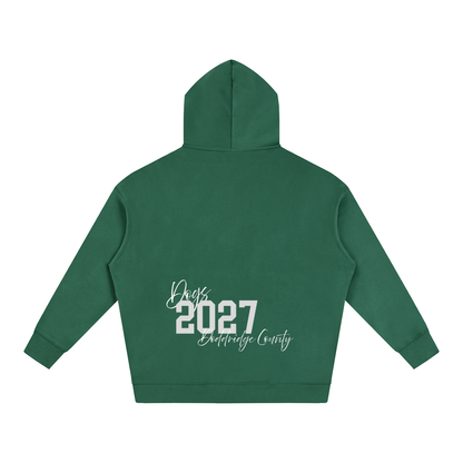 Oversize Fleeced Cursive Hoodie