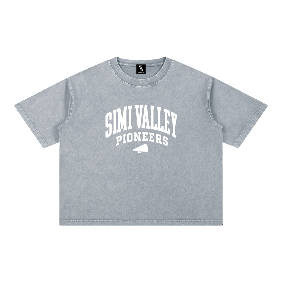 Basic 2 White Simi Valley Mineral Wash Boxy Cotton T-Shirt