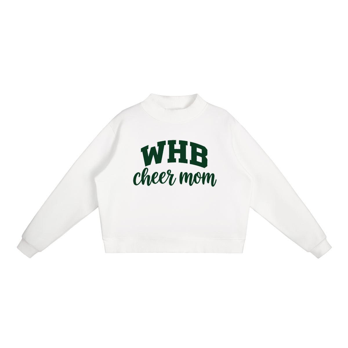 Cheer Mom Westhampton Essential Fleece Mock-Neck Crew Sweatshirt