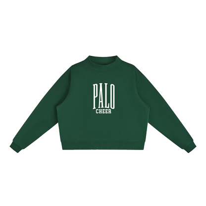 Essential Fleece Mock-Neck Crew Sweatshirt