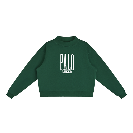 Essential Fleece Mock-Neck Crew Sweatshirt