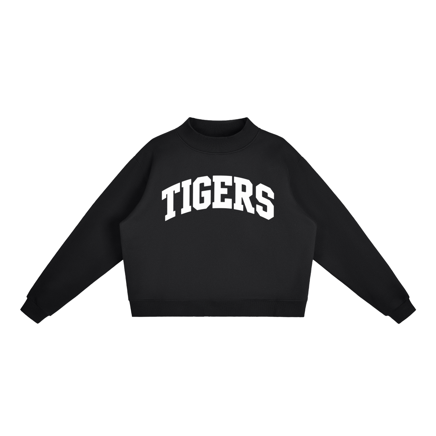 Essential Fleece Mock-Neck Crew Sweatshirt