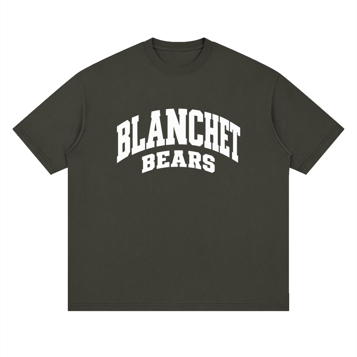 Basic 2 White Blanchet Oversized Drop Shoulder T-Shirt