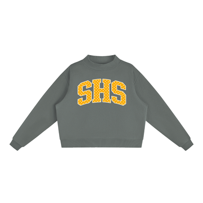 Essential Fleece Mock-Neck Crew Sweatshirt