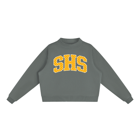 Essential Fleece Mock-Neck Crew Sweatshirt