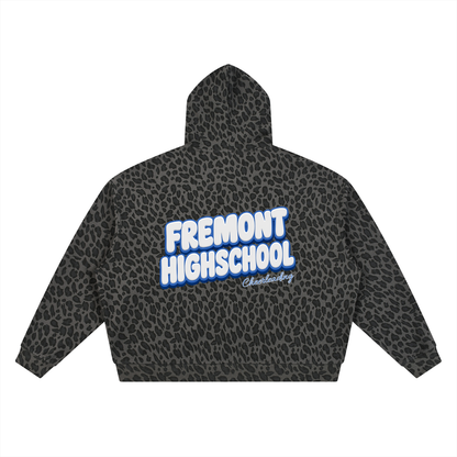 Leopard Print Full Zip Hoodie