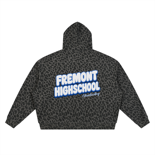 Leopard Print Full Zip Hoodie