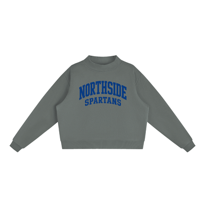 Basic 2 Northside Essential Fleece Mock-Neck Crew Sweatshirt (printed)