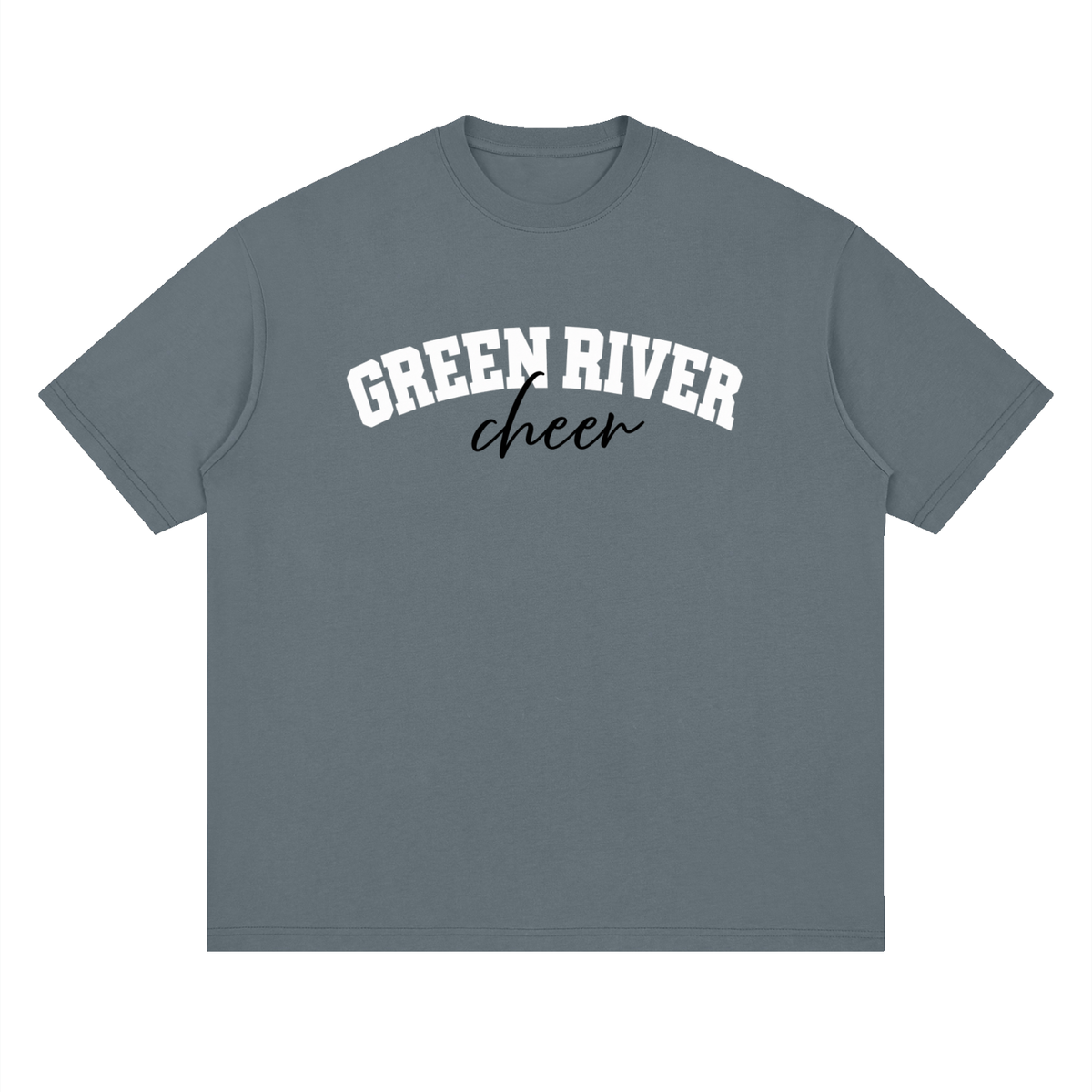 Cursive Green River Oversized Drop Shoulder T-Shirt