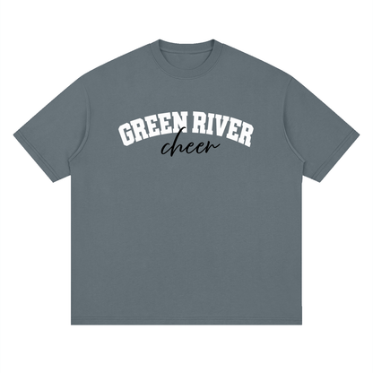 Cursive Green River Oversized Drop Shoulder T-Shirt