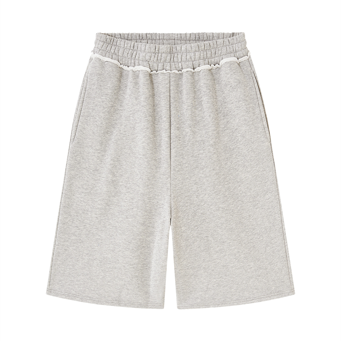 Unisex Raw Edge Fleece Shorts