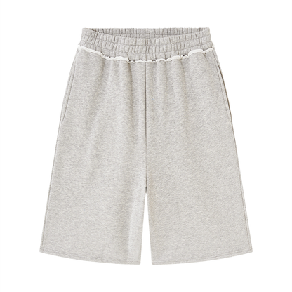Unisex Raw Edge Fleece Shorts