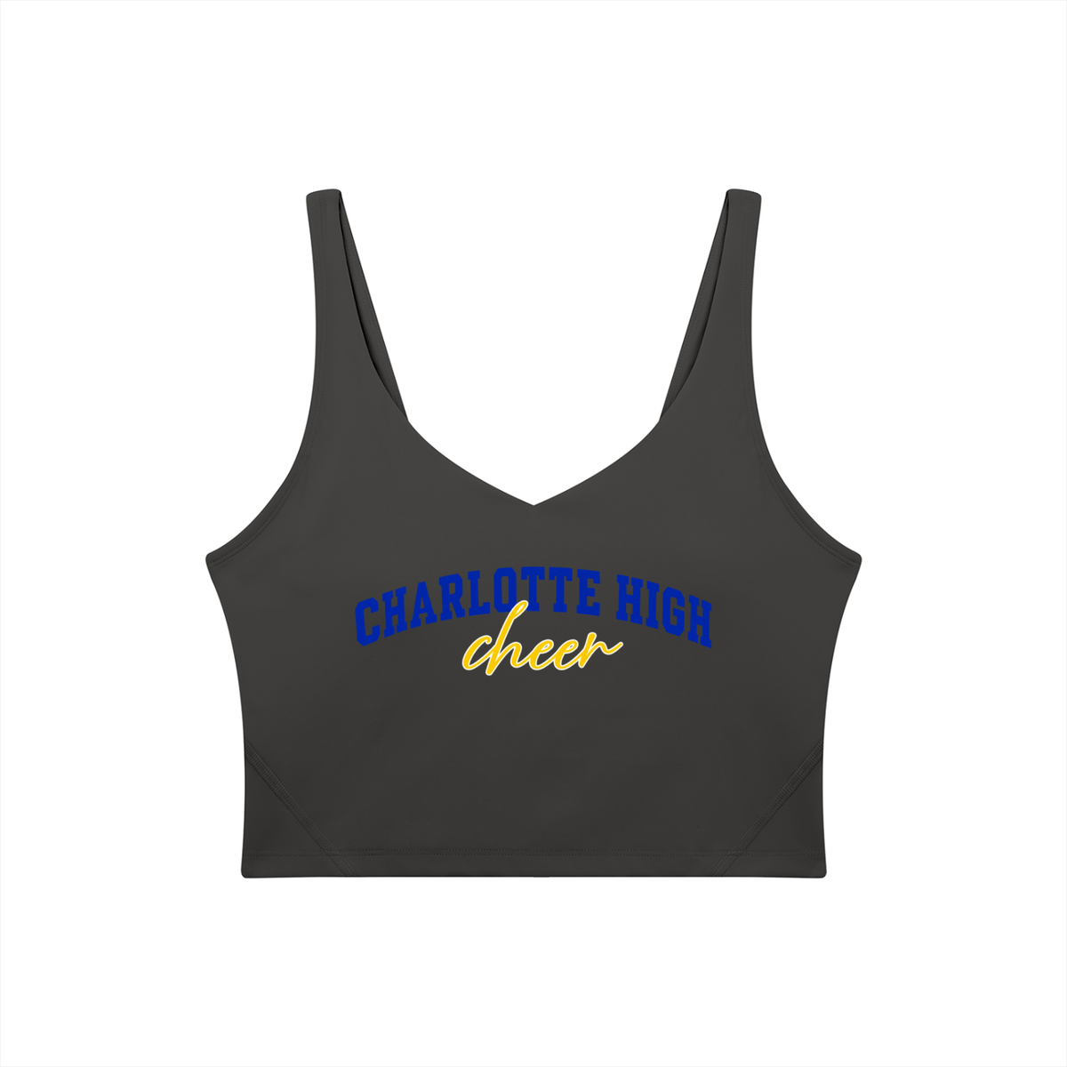 Cursive Charlotte Women's V-Neck Yoga Sports Bra