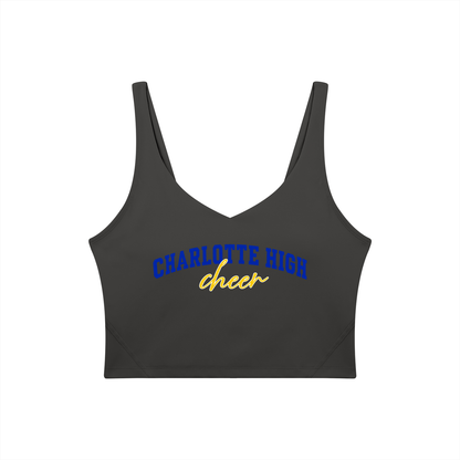 Cursive Charlotte Women's V-Neck Yoga Sports Bra