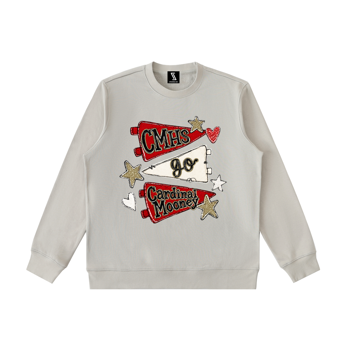 Lets Go Cardinal Mooney Essential Heavyweight Crewneck Sweatshirt