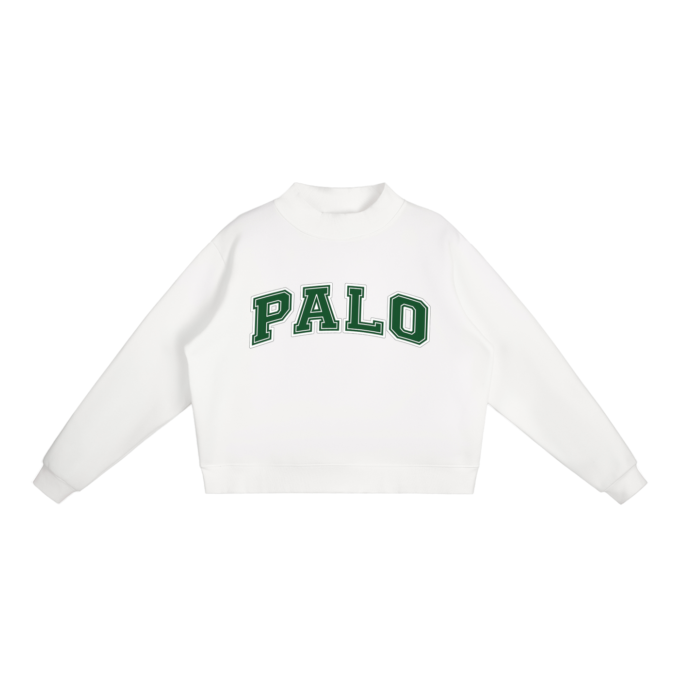 Essential Fleece Mock-Neck Crew Sweatshirt