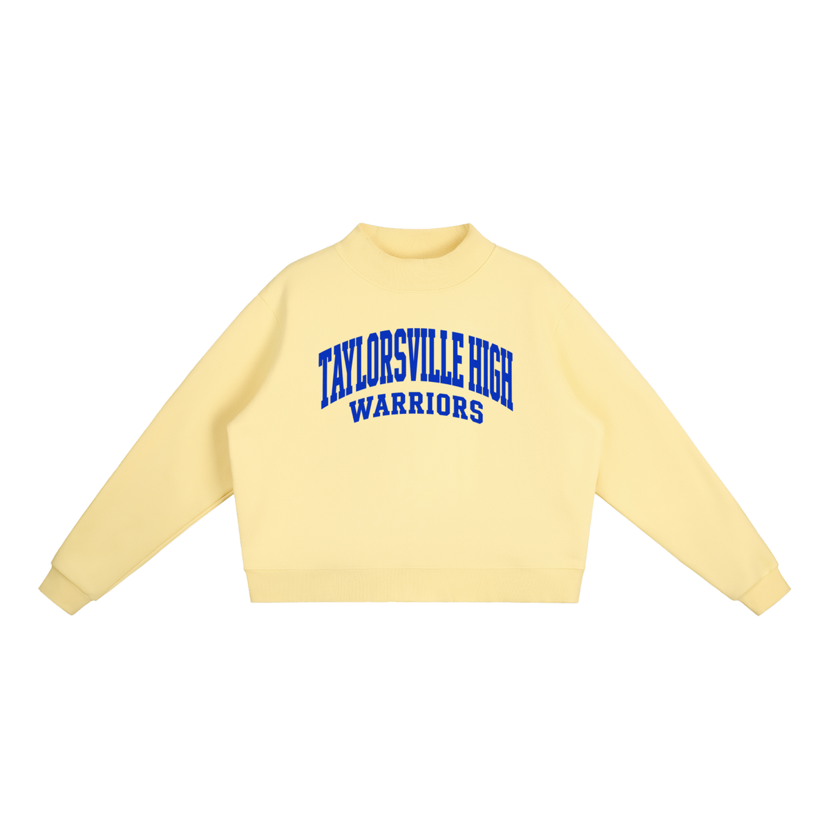 Essential Fleece Mock-Neck Crew Sweatshirt