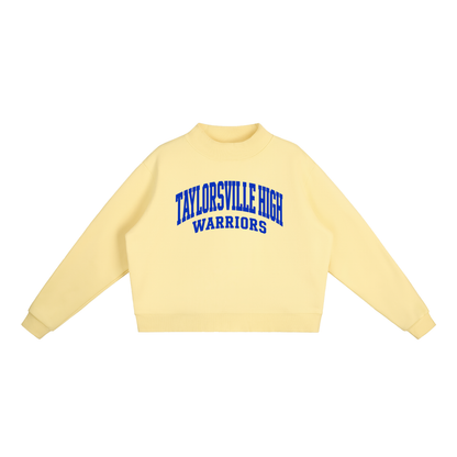 Essential Fleece Mock-Neck Crew Sweatshirt