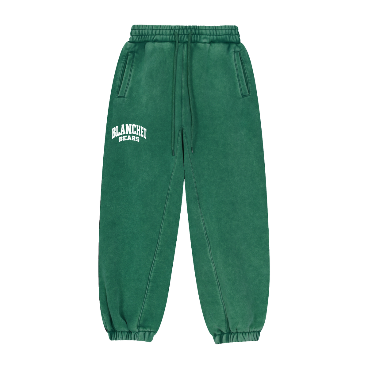 Basic 2 White Blanchet Fleeced Jogger Sweatpants