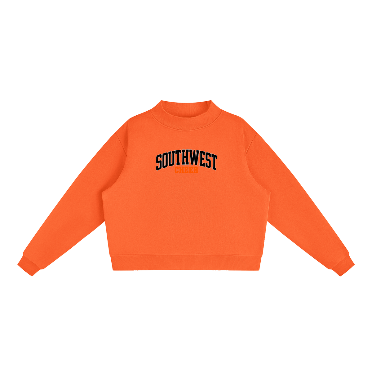 Essential Fleece Mock-Neck Crew Sweatshirt
