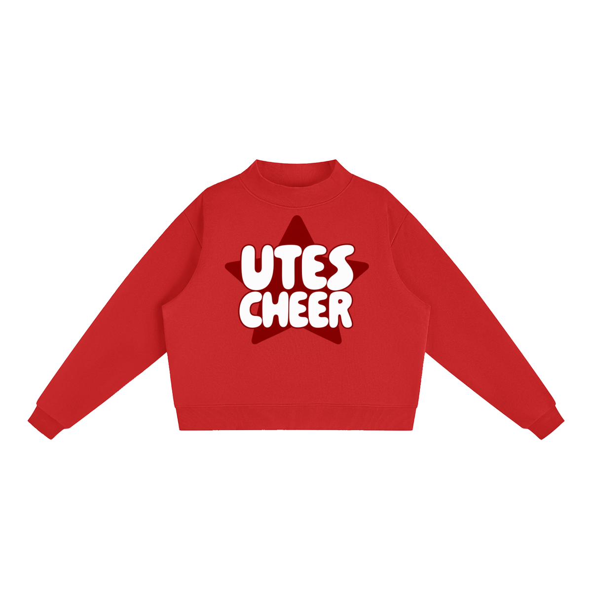 Star Utes Essential Fleece Mock-Neck Crew Sweatshirt