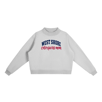 Cheer Mom West Shore Essential Fleece Mock-Neck Crew Sweatshirt (printed)