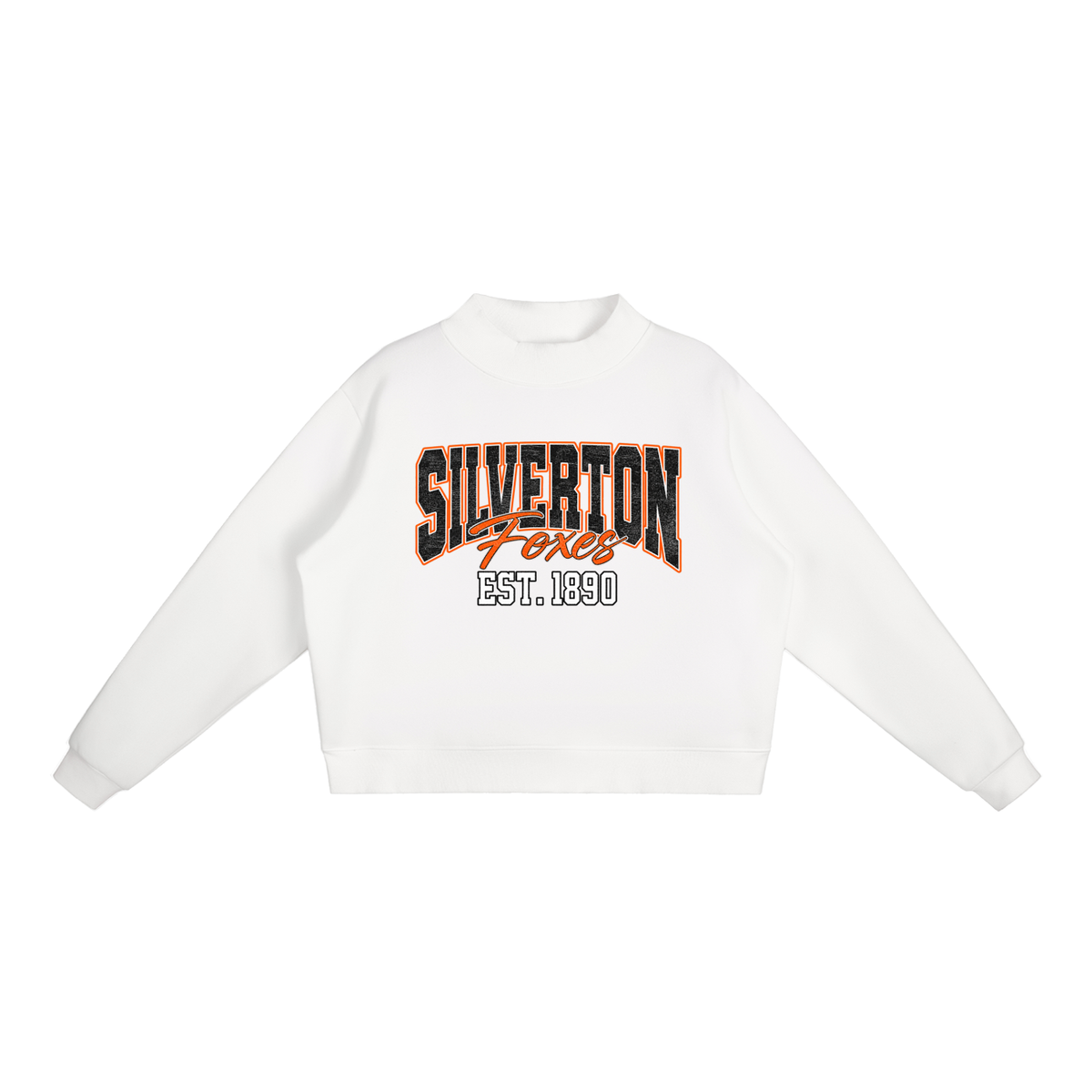 Essential Fleece Mock-Neck Crew Sweatshirt