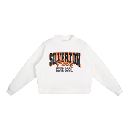 Essential Fleece Mock-Neck Crew Sweatshirt