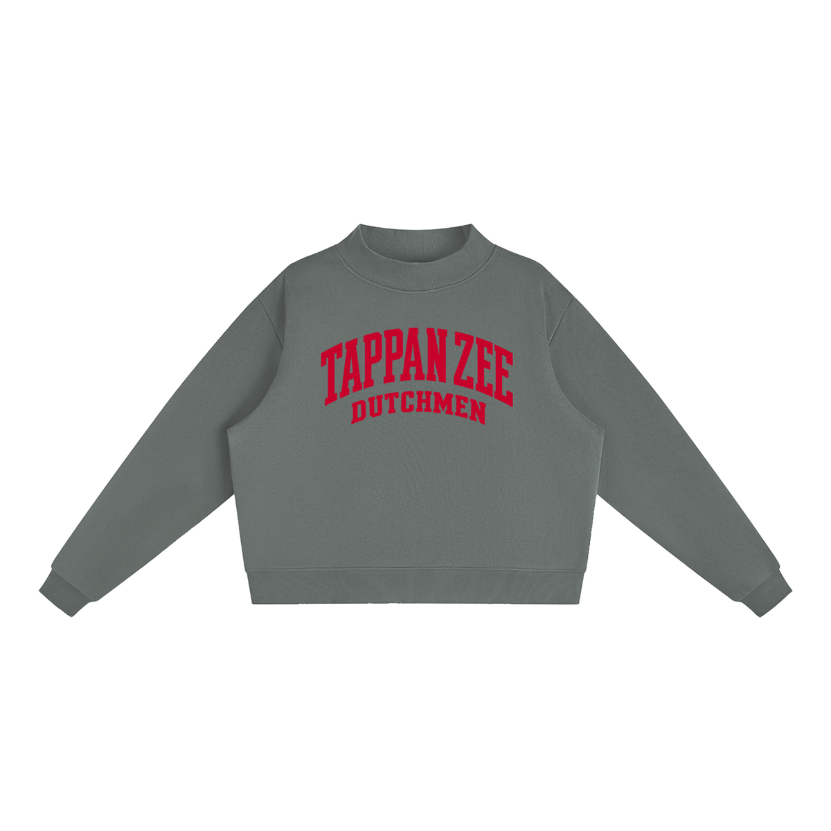 Basic 2 Tappan Zee Essential Fleece Mock-Neck Crew Sweatshirt (printed)