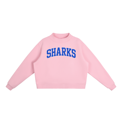 Polka Dot Saint James Essential Fleece Mock-Neck Crew Sweatshirt (printed)