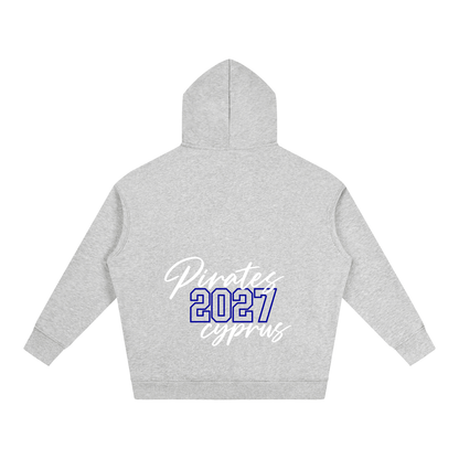 Cursive Front Cyprus Oversize Fleeced Hoodie