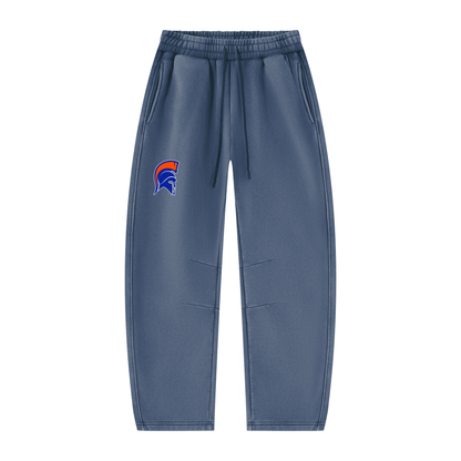 Unisex Vintage Wash Barrel Leg Fleece Sweatpants
